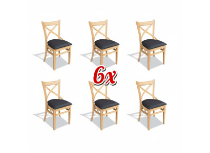 Complete set group dining chair group 6x pieces dining room chair set with armchairs