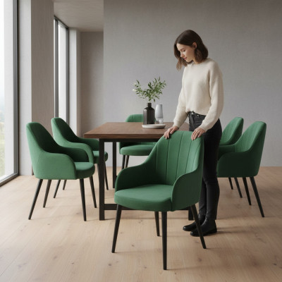 Dining room chair chairs seat solid modern wood armchair set 6x luxury restaurant