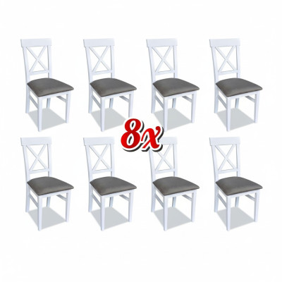 Dining room chairs textile set 8x chair designer wood fabric upholstered chairs gastro