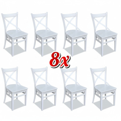 Dining Living Room 8x Chairs New Chair Set Armchair Design Upholstered Leather Textile