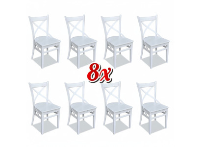 Dining Living Room 8x Chairs New Chair Set Armchair Design Upholstered Leather Textile