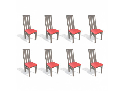 Set of 8x chairs chair upholstery modern sets design armchair complete furniture