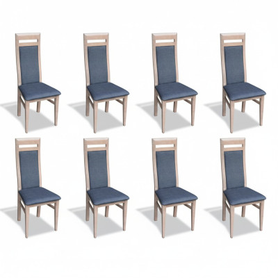 Dining room chair set, upholstered chairs, complete group, living room, 8x pieces, new