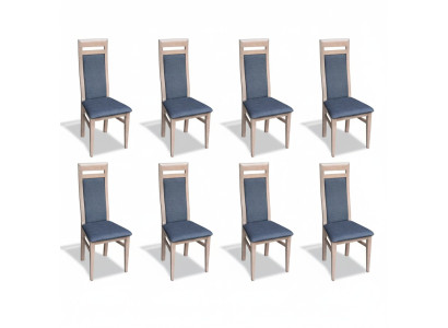Dining room chair set, upholstered chairs, complete group, living room, 8x pieces, new