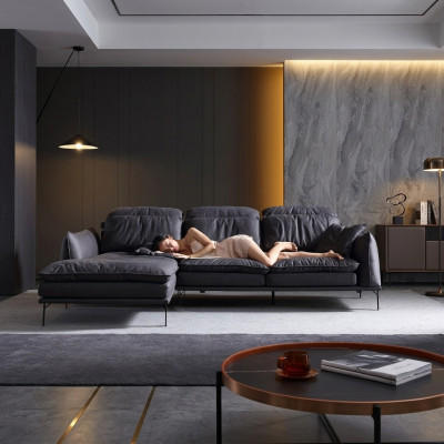 Leather sofa corner sofa sofa couch upholstery corner set designer furniture