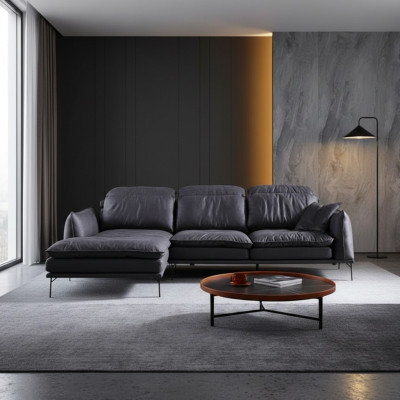 Leather sofa corner sofa sofa couch upholstery corner set designer furniture