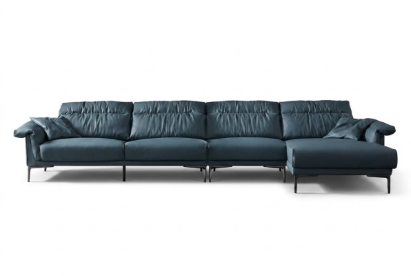 Living room L-shaped modern elegant living area design sofa couch upholstery