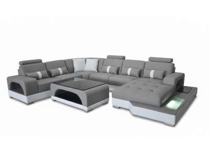 Corner couch design, U-shaped corner sofa, living landscape, couch, fabric, leather sofas, upholstery
