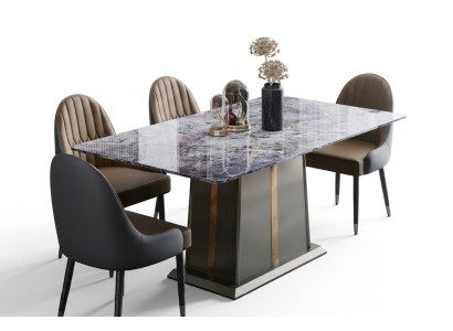 Marble style kitchen modern dining table tables dining room luxury furniture design