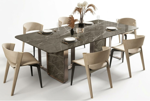 Luxury Dining Table Metal Tables High Gloss Dining Room Design Modern Dining Tables