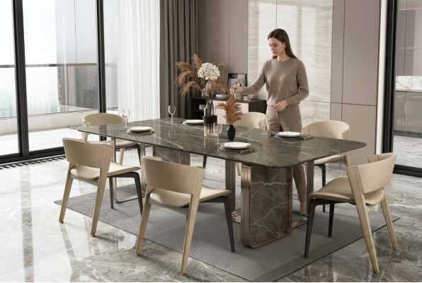 Dining Table Dining Room Modern Stainless Steel Kitchen Tables Design Table Metal Living Room