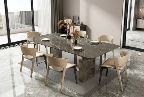 Designer upholstered luxury table tables 240x100 dining tables marble dining table dining room
