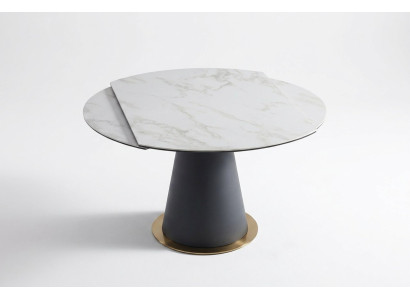 A stylish round dining table for your modern-style dining room.