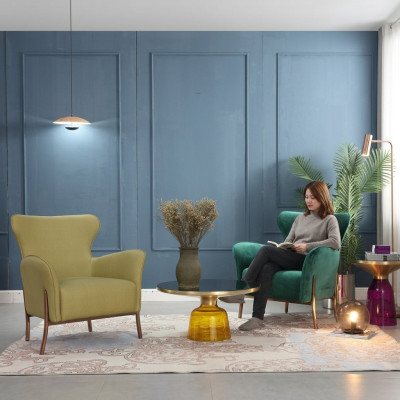 Armchair Design Couch Sofa Relax Textile Lounge Luxury TV Seat