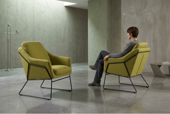 Designer armchair upholstered sofa 1 seater modern new TV recliner