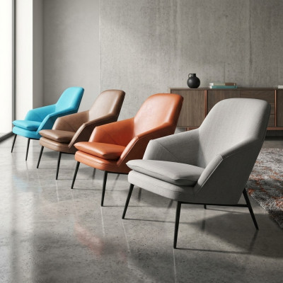 Armchair Design Couch Sofa Relax Textile Lounge Luxury Leather Club Upholstery