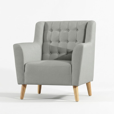 Designer armchair club lounge recliner upholstered sofa 1-seater TV.