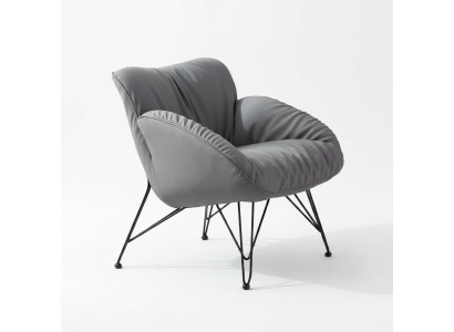 Armchair Soft Living Room TV Sofa Couch Armchair Chair Velvet Gray