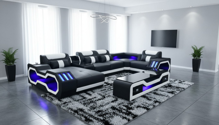 Living Landscape Design Modern Corner Sofa U-Shape Sofa Living Landscape New Upholstered Sofa