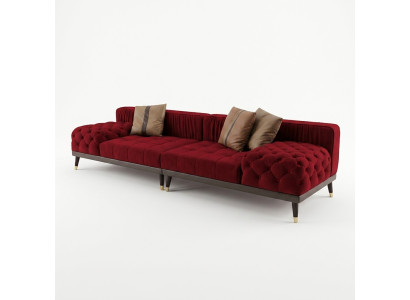 Chesterfield Big Sofa Luxury Furniture Couch Upholstered Sofas Sofa 4-Seater