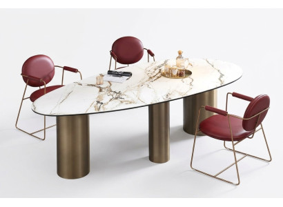 Dining room furniture stainless steel oval dining table table design tables luxury furniture round new