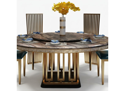Luxury Round Table Round Tables Stainless Steel Furniture Design Dining Room Dining Tables New