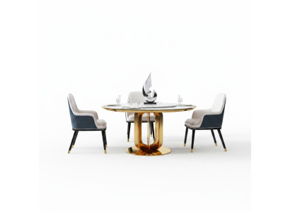 Luxury round table round design tables stainless steel furniture dining room dining tables new