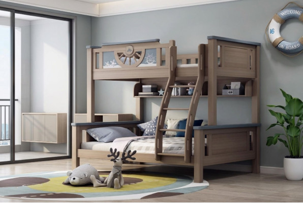 Bunk bed children's youth room furniture wood loft bunk bed double beds