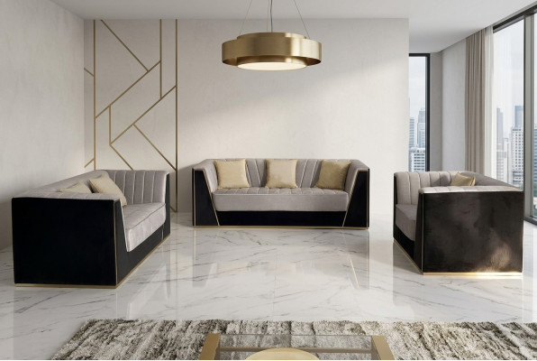 Design sofas upholstered furniture sofas modern luxury elegant seating suite 3+2+1 seater