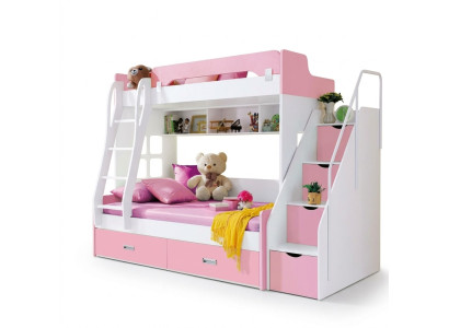 Youth bed beds pink children's bed bunk bed wooden furniture wood new
