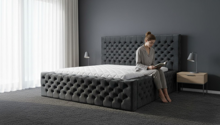Chesterfield beds modern hotel bed double bed new modern king size bed