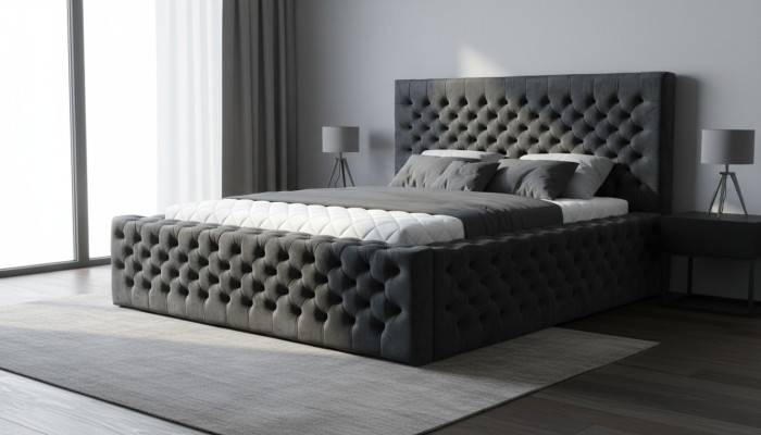 Chesterfield beds modern hotel bed double bed new modern king size bed