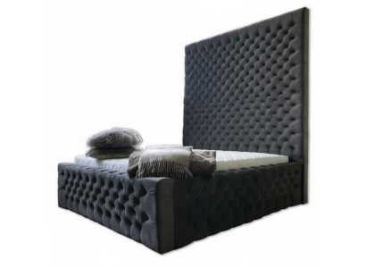 Designer modern Chesterfield bed in modern luxury style with high headboard