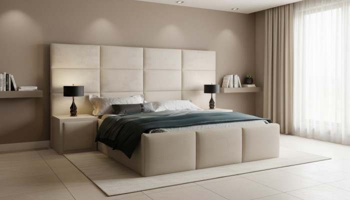 Boxspring design bed beds double mattress sleeping room luxury hotel