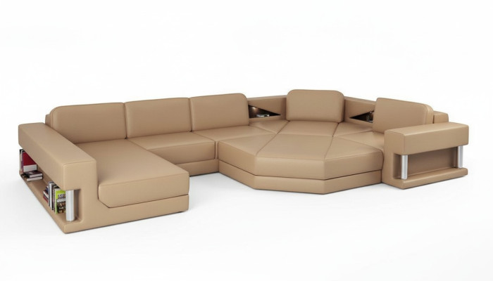 Living Landscape Design Modern Sofa Corner Sofa U-Shaped Leather Sofa Couch Textile New
