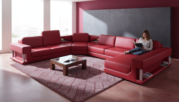 U shape sofa couch padding sofa living landscape design corner sofa leather padding new
