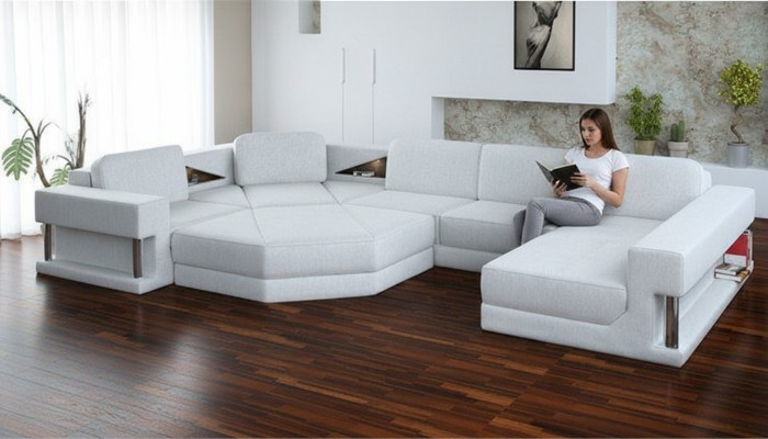 Living Landscape Design Fabric Sofas Bed Function Sleeper Couch Corner Sofa U-Shaped Sofa