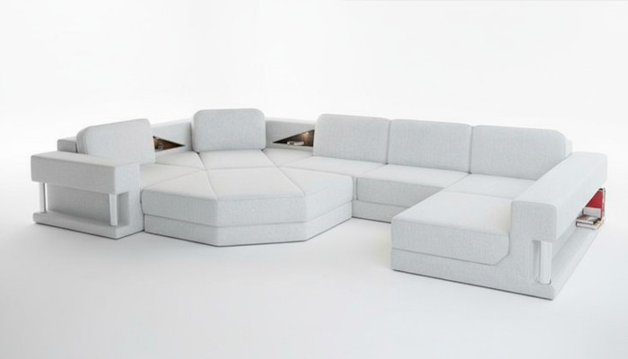 Living Landscape Design Fabric Sofas Bed Function Sleeper Couch Corner Sofa U-Shaped Sofa