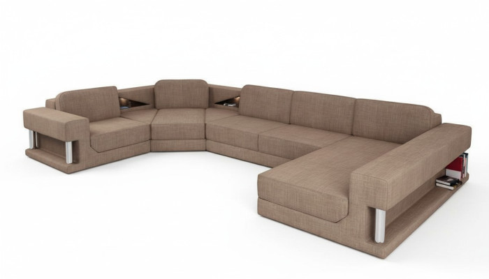 U-shaped sofa bed function couch design upholstery fabric corner living landscape corner sofa fabric