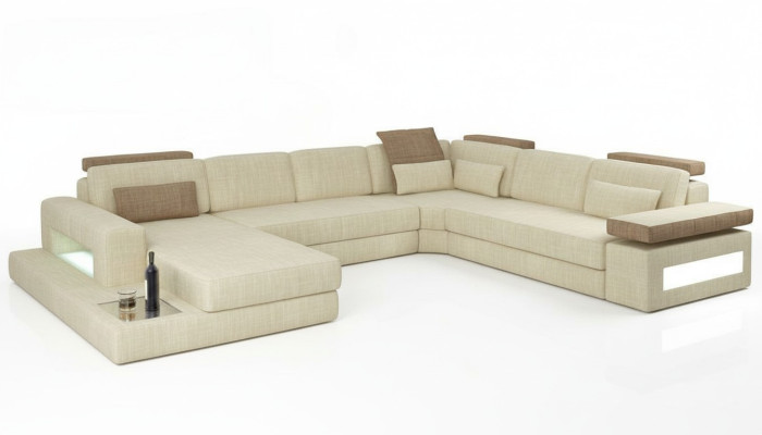 U-shaped sofa bed function couch design upholstery fabric corner living landscape corner sofa fabric