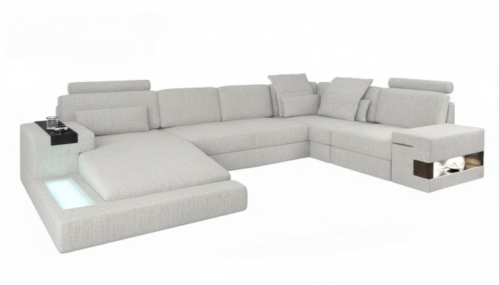 Corner sofa living area sofa couch U shape upholstered sofa textile design furniture new
