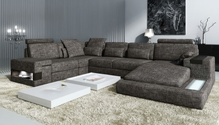 Modern living room design corner sofa furniture corner couch textile upholstery couch sofa U shape