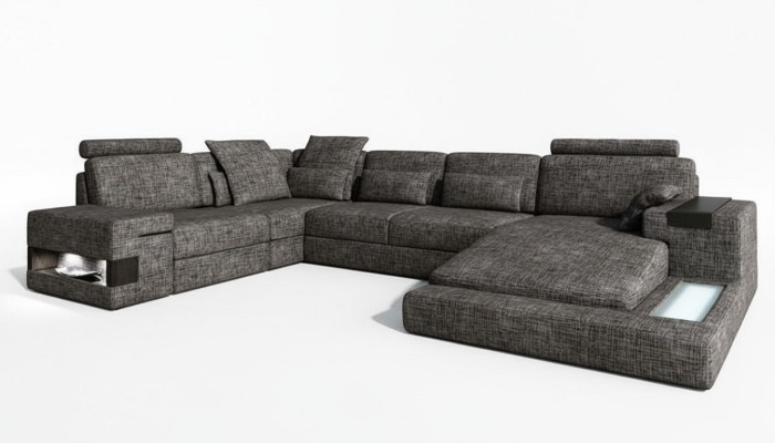 Modern living room design corner sofa furniture corner couch textile upholstery couch sofa U shape