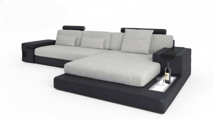 Fabric L-shaped couch living room sectional modern design textile large sofa modern