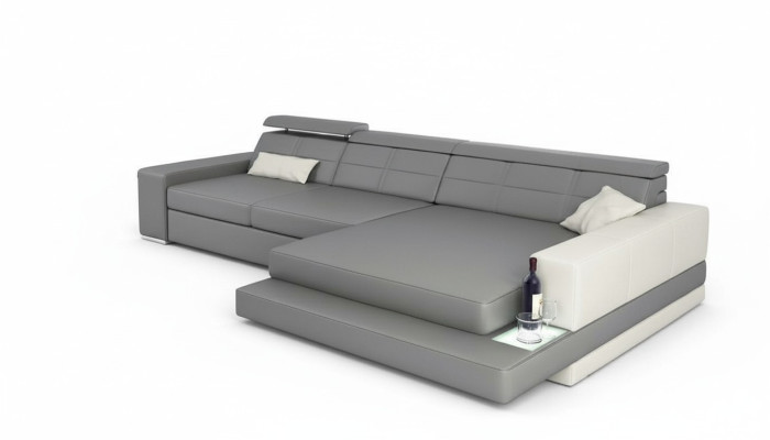 XXL Couch Corner Sofa Leather Living Landscape Sofa Design Modern Sofa L-Shape
