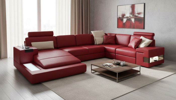 Living landscape corner sofa U-shaped couch seat upholstery sofa modern sofa new