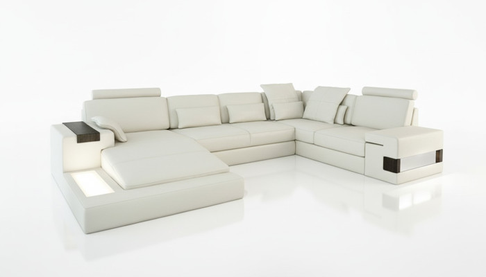 Corner sofa living landscape U-shape sofa corner couch couch design upholstery new