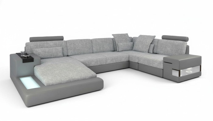 U-shape furniture sofa bed features upholstery textile modern design corner sofa new sofa