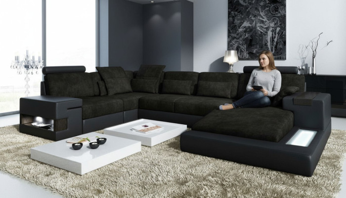 Design sofa corner sofas U-shape modern upholstery living room furniture corner sofa fabric sofa