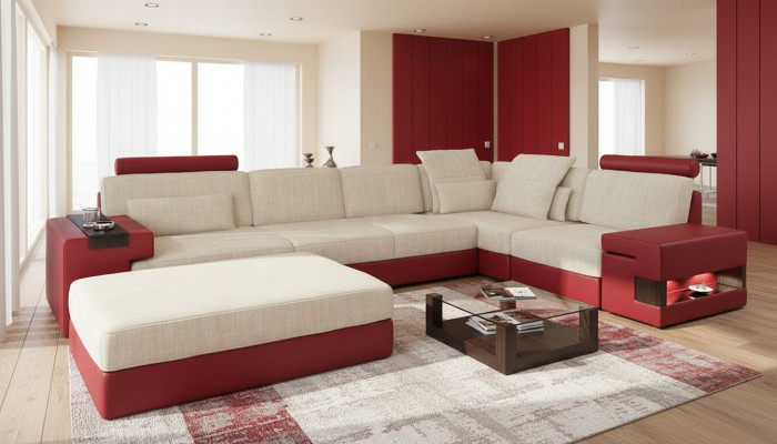 U-shaped living landscape corner sofa upholstered couch corner leather sofa couches furniture new